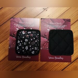 Vera Bradley, 21 Performance Twill Square Samples; Black/Floral; Crafting; New